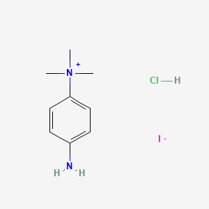 molecular formula C9H16ClIN2 B1596502 Benzenaminium, 4-amino-N,N,N-trimethyl-, iodide, monohydrochloride CAS No. 62654-12-0