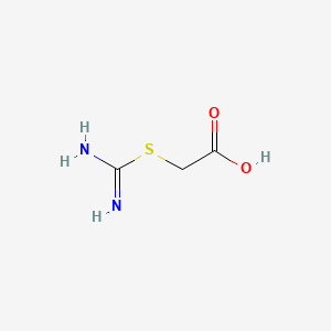 molecular formula C3H6N2O2S B1596539 Acetic acid, [(aminoiminomethyl)thio]- CAS No. 7404-50-4