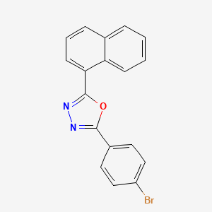 molecular formula C18H11BrN2O B1596543 2-(4-Bromophenyl)-5-(1-naphthyl)-1,3,4-oxadiazole CAS No. 68047-37-0