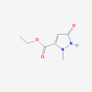 molecular formula C7H10N2O3 B1596544 Ethyl 2-methyl-5-oxo-2,5-dihydro-1H-pyrazole-3-carboxylate CAS No. 40711-34-0