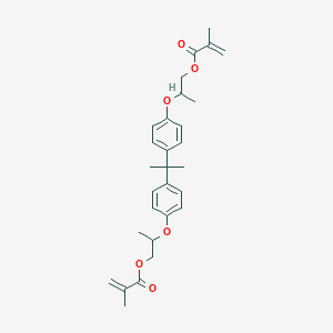 molecular formula C29H36O6 B159658 (1-Methylethylidene)bis(4,1-phenyleneoxy(1-methyl-2,1-ethanediyl))bismethacrylate CAS No. 126415-01-8