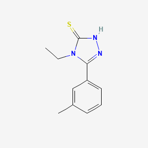 molecular formula C11H13N3S B1596601 4-ethyl-5-(3-methylphenyl)-4H-1,2,4-triazole-3-thiol CAS No. 305337-12-6