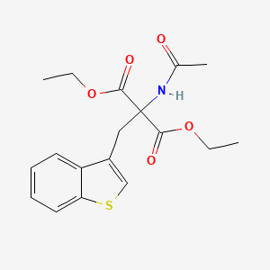molecular formula C18H21NO5S B1596605 DIETHYL 2-ACETAMIDO-2-(BENZO(B)THIOPHENE-3-YLMETHYL)MALONATE CAS No. 23906-20-9