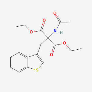 molecular formula C18H21NO5S B1596605 二乙基(乙酰氨基)(1-苯并噻吩-3-基甲基)丙二酸酯 CAS No. 23906-20-9
