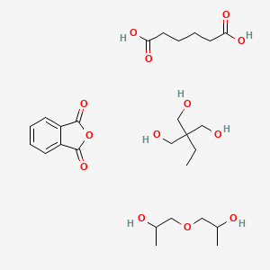 molecular formula C26H42O13 B1596609 2-Benzofuran-1,3-dione;2-ethyl-2-(hydroxymethyl)propane-1,3-diol;hexanedioic acid;1-(2-hydroxypropoxy)propan-2-ol CAS No. 68133-07-3