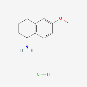 molecular formula C11H16ClNO B1596618 6-Methoxy-1,2,3,4-tetrahydro-naphthalen-1-ylamine hydrochloride CAS No. 39226-88-5