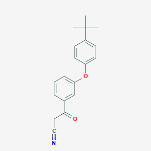 molecular formula C19H19NO2 B159663 3-[3-(4-Tert-butylphenoxy)phenyl]-3-oxopropanenitrile CAS No. 127389-38-2