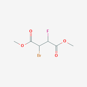 molecular formula C6H8BrFO4 B1596634 丁二酸，2-溴-3-氟-，二甲酯 CAS No. 36875-34-0