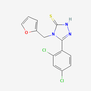 molecular formula C13H9Cl2N3OS B1596638 5-(2,4-二氯苯基)-4-(2-呋喃甲基)-4H-1,2,4-三唑-3-硫醇 CAS No. 266312-58-7