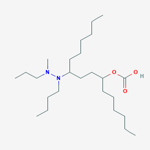 molecular formula C25H52N2O3 B159664 10-[Butyl-[methyl(propyl)amino]amino]hexadecan-7-yl hydrogen carbonate CAS No. 129480-26-8
