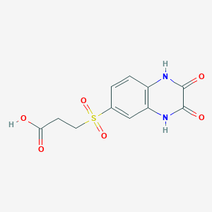 molecular formula C11H10N2O6S B1596640 3-(2,3-Dioxo-1,2,3,4-tetrahydro-quinoxaline-6-sulfonyl)-propionic acid CAS No. 436096-98-9