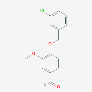 molecular formula C15H13ClO3 B1596641 4-[(3-Chlorobenzyl)oxy]-3-methoxybenzaldehyde CAS No. 588678-16-4