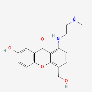 molecular formula C18H20N2O4 B1596669 1-((2-(Dimethylamino)ethyl)amino)-7-hydroxy-4-(hydroxymethyl)-9H-xanthen-9-one CAS No. 86455-98-3