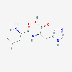 molecular formula C12H20N4O3 B1596672 H-Leu-his-OH CAS No. 38062-72-5