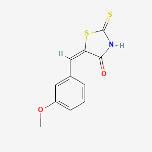 molecular formula C11H9NO2S2 B1596677 (5E)-2-mercapto-5-(3-methoxybenzylidene)-1,3-thiazol-4(5H)-one CAS No. 81154-02-1