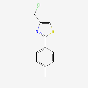 molecular formula C11H10ClNS B1596681 4-(Chloromethyl)-2-(4-methylphenyl)-1,3-thiazole CAS No. 35199-18-9
