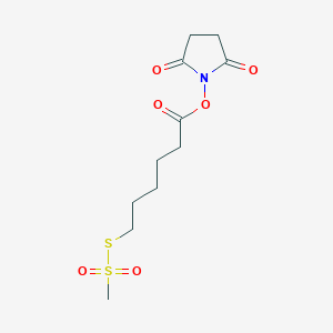 molecular formula C11H17NO6S2 B015967 (2,5-Dioxopyrrolidin-1-yl) 6-methylsulfonylsulfanylhexanoate CAS No. 76078-81-4