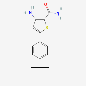 molecular formula C15H18N2OS B1596700 3-Amino-5-[4-(tert-butyl)phenyl]thiophene-2-carboxamide CAS No. 306935-13-7