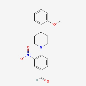 4-[4-(2-Methoxyphenyl)piperidino]-3-nitrobenzaldehyde