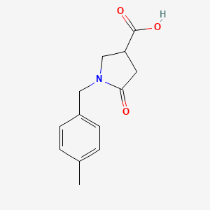 molecular formula C13H15NO3 B1596706 1-(4-Methylbenzyl)-5-oxopyrrolidine-3-carboxylic acid CAS No. 96449-91-1