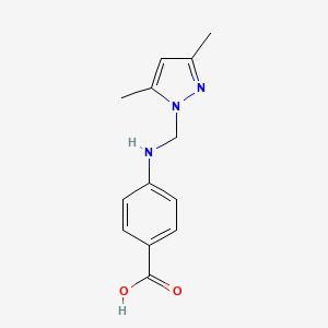 Benzoic acid, 4-[[(3,5-dimethyl-1H-pyrazol-1-yl)methyl]amino]-