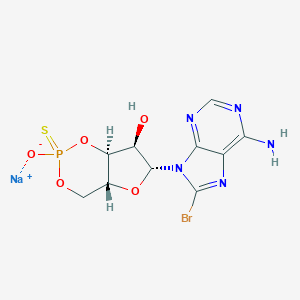 molecular formula C10H10BrN5NaO5PS B159671 8-Bromoadenosine 3',5'-cyclic monophosphothiaoate, Sp-isomer sodium salt CAS No. 1573115-90-8