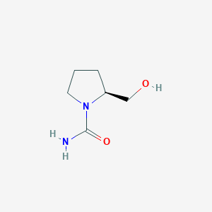molecular formula C6H12N2O2 B159673 (S)-2-(hydroxymethyl)pyrrolidine-1-carboxamide CAS No. 128257-10-3