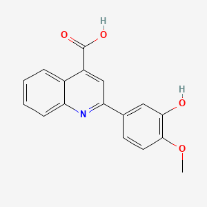 molecular formula C17H13NO4 B1596731 2-(3-Hydroxy-4-methoxyphenyl)quinoline-4-carboxylic acid CAS No. 32366-62-4
