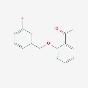 molecular formula C15H13FO2 B1596732 2'-(3-Fluorobenzyloxy)acetophenone CAS No. 845823-26-9