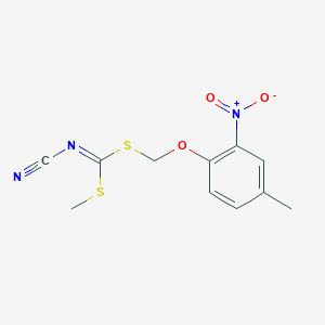[(4-Methyl-2-nitrophenoxy)methylsulfanyl-methylsulfanylmethylidene]cyanamide