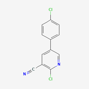 molecular formula C12H6Cl2N2 B1596755 2-Chloro-5-(4-chlorophenyl)nicotinonitrile CAS No. 35982-99-1