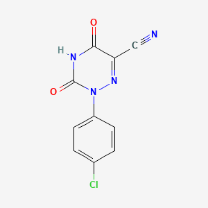 molecular formula C10H5ClN4O2 B1596756 2-(4-Chlorophenyl)-3,5-dioxo-2,3,4,5-tetrahydro-1,2,4-triazine-6-carbonitrile CAS No. 20932-04-1