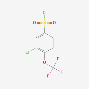 molecular formula C7H3Cl2F3O3S B1596782 3-chloro-4-(trifluoromethoxy)benzenesulfonyl Chloride CAS No. 886762-48-7