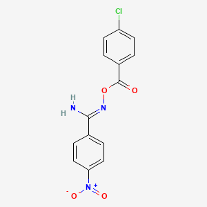 molecular formula C14H10ClN3O4 B1596790 N'-(4-Chlorobenzoyloxy)-4-nitrobenzimidamide CAS No. 68451-89-8