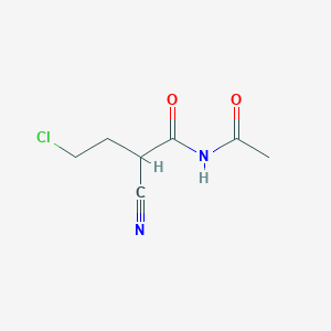 N-acetyl-4-chloro-2-cyanobutanamide