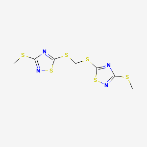 molecular formula C7H8N4S6 B1596804 Bis(3-methylthio-1,2,4-thiadiazol-5-ylthio)methane CAS No. 444791-15-5