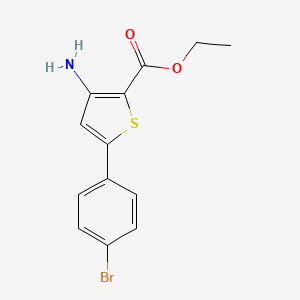 molecular formula C13H12BrNO2S B1596812 Ethyl 3-amino-5-(4-bromophenyl)thiophene-2-carboxylate CAS No. 91076-96-9