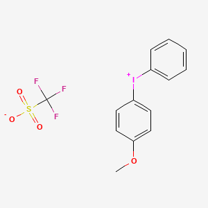 molecular formula C14H12F3IO4S B1596822 (4-Methoxyphenyl)(phenyl)iodonium trifluoromethanesulfonate CAS No. 115298-63-0