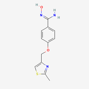 molecular formula C12H13N3O2S B1596826 N'-hydroxy-4-[(2-methyl-1,3-thiazol-4-yl)methoxy]benzenecarboximidamide CAS No. 306935-19-3
