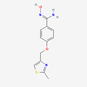 molecular formula C12H13N3O2S B1596826 (Z)-N'-hydroxy-4-[(2-methyl-1,3-thiazol-4-yl)methoxy]benzene-1-carboximidamide CAS No. 306935-19-3