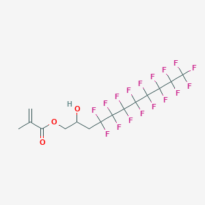 molecular formula C15H11F17O3 B1596828 4,4,5,5,6,6,7,7,8,8,9,9,10,10,11,11,11-Heptadecafluoro-2-hydroxyundecyl 2-methylprop-2-enoate CAS No. 93706-76-4