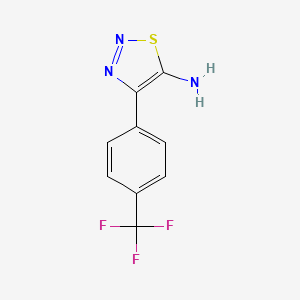 molecular formula C9H6F3N3S B1596833 4-[4-(Trifluoromethyl)Phenyl]-1,2,3-Thiadiazol-5-Amine CAS No. 423769-76-0