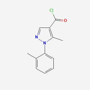 molecular formula C12H11ClN2O B1596841 5-甲基-1-(2-甲基苯基)-1H-吡唑-4-甲酰氯 CAS No. 423768-42-7