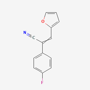 molecular formula C13H8FNO B1596858 2-(4-Fluorophenyl)-3-(furan-2-yl)prop-2-enenitrile CAS No. 871126-30-6