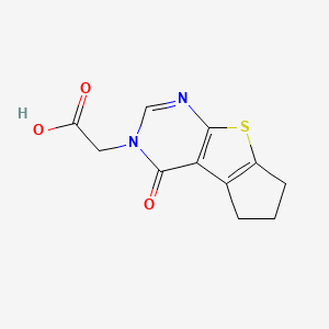2-(4-Oxo-4,5,6,7-tetrahydro-3H-cyclopenta[4,5]thieno[2,3-d]pyrimidin-3-yl)acetic acid