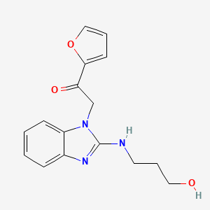 molecular formula C16H18N3O3+ B1596863 1-Furan-2-yl-2-[2-(3-hydroxy-propylamino)-benzoimidazol-1-yl]-ethanone CAS No. 435345-14-5