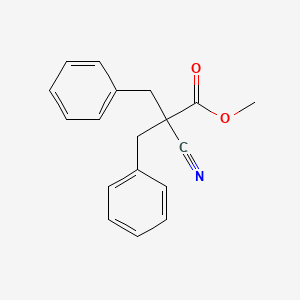 molecular formula C18H17NO2 B1596872 Methyl 2-benzyl-2-cyano-3-phenylpropanoate CAS No. 42550-72-1