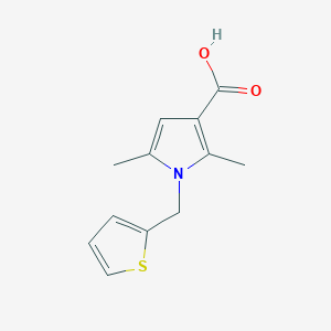 molecular formula C12H13NO2S B1596880 2,5-Dimethyl-1-(2-thienylmethyl)pyrrole-3-carboxylic acid CAS No. 306936-14-1