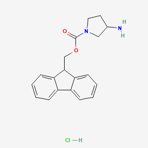 molecular formula C19H21ClN2O2 B1596891 3-Amino-1-N-Fmoc-pyrrolidine hydrochloride CAS No. 811841-92-6