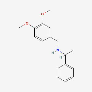 molecular formula C17H21NO2 B1596900 (3,4-Dimethoxybenzyl)-(1-phenylethyl)amine CAS No. 680185-65-3